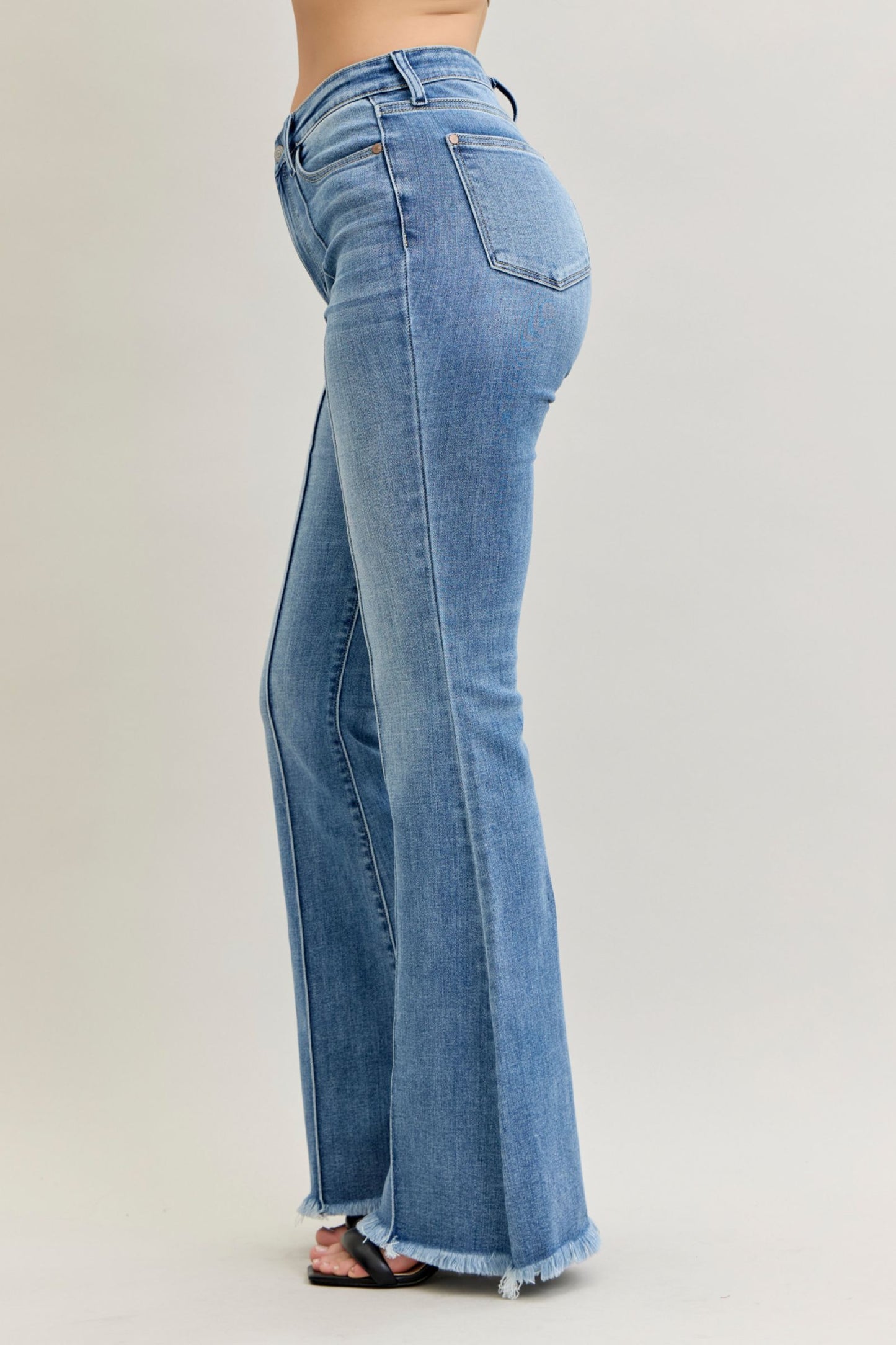 Judy Blue Gracie High Rise Front Pintuck Flare Jeans (JB 82687)