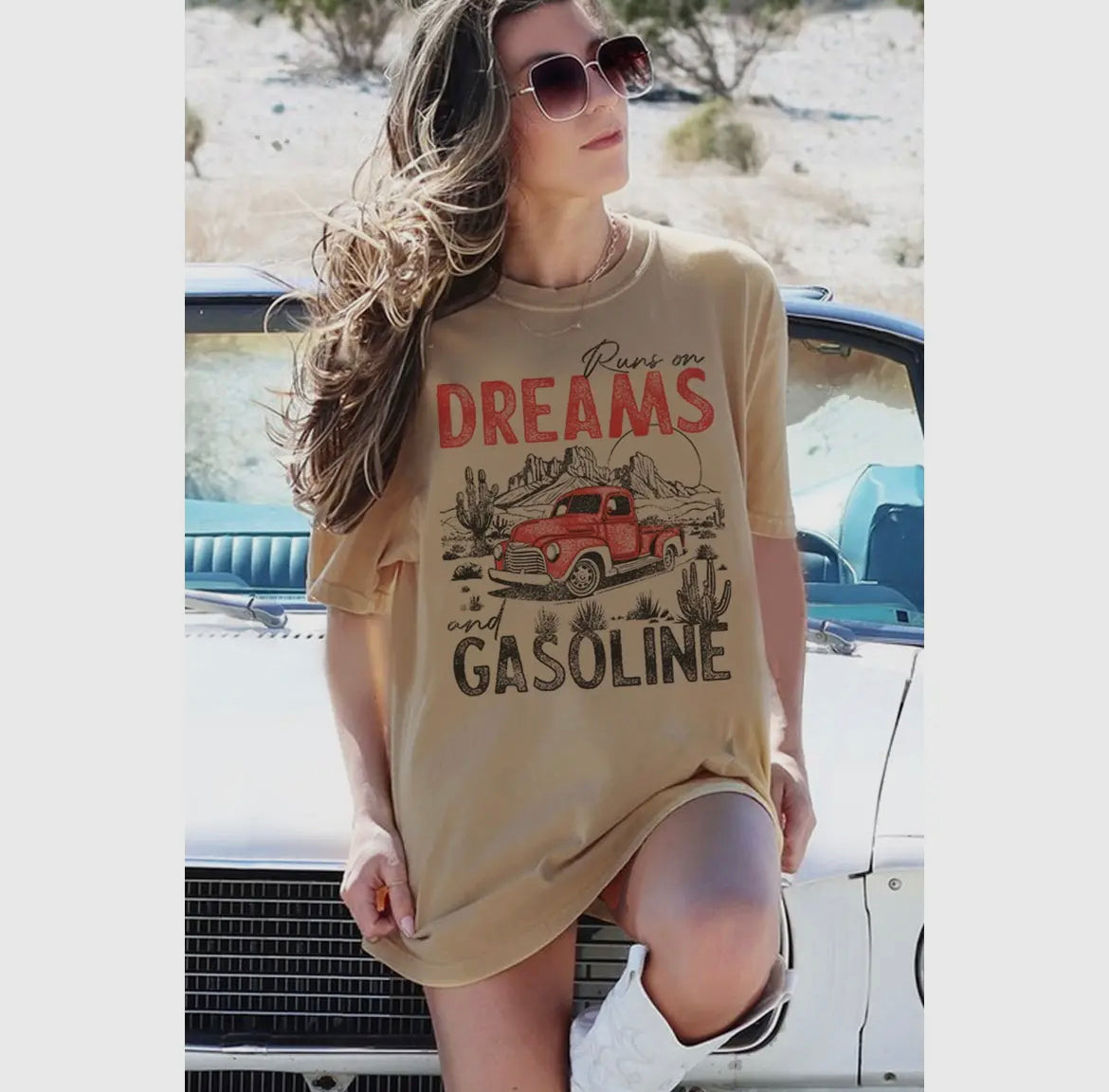 Dreams & Gasoline Premium Mineral Wash Graphic Tee