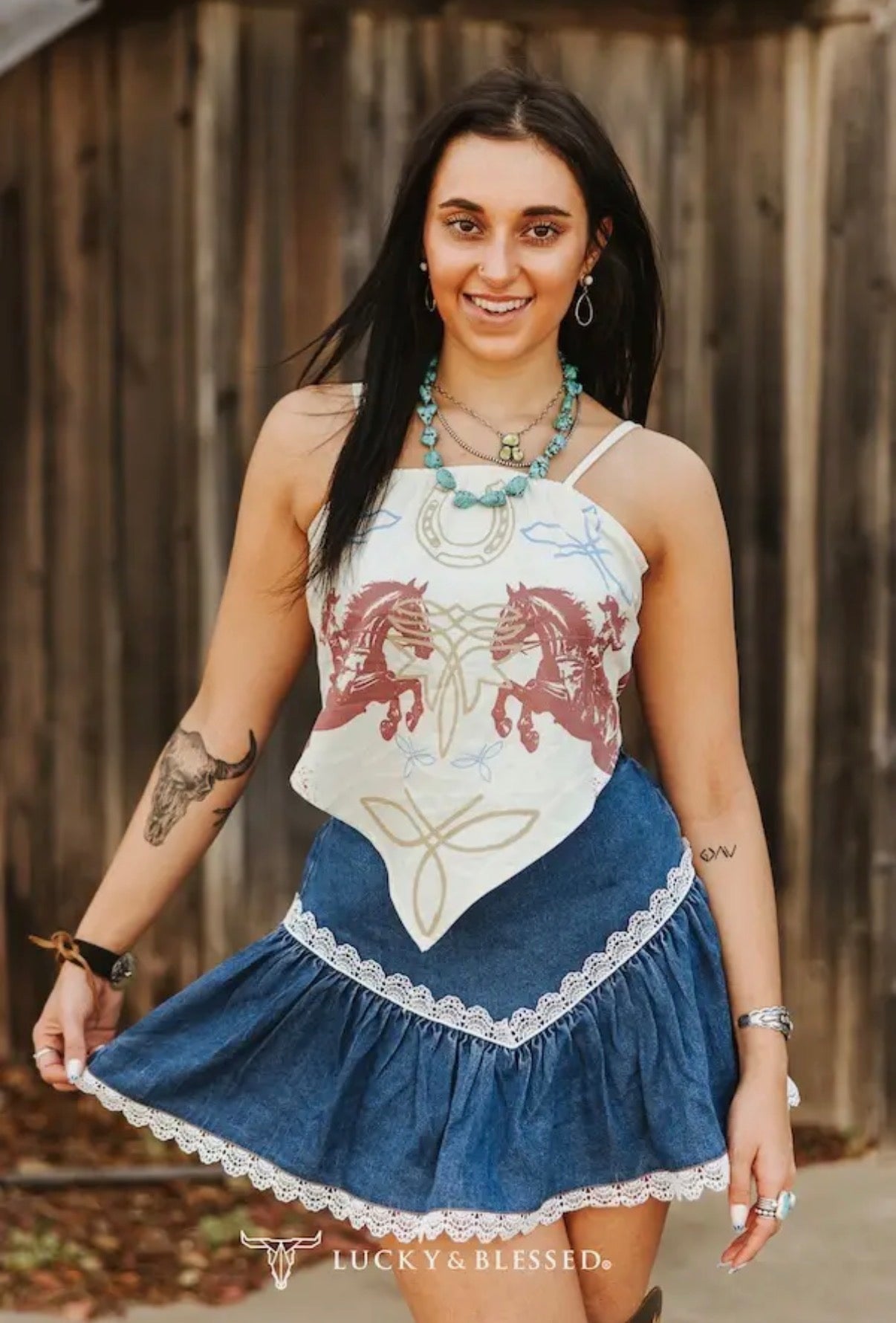 Wild Horses Bandana Top