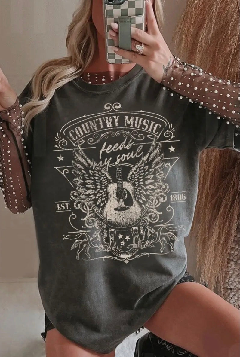 Country Music Premium Oversized Tee