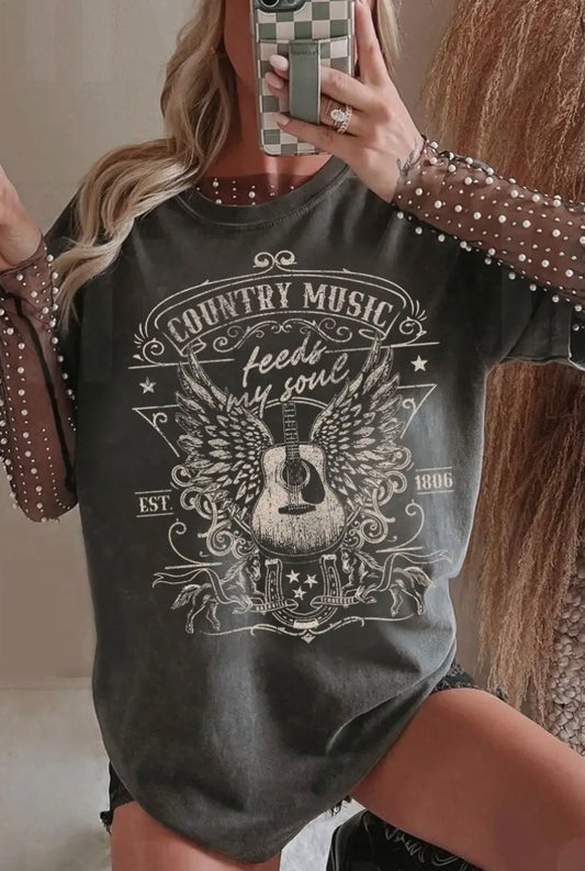Country Music Premium Oversized Tee