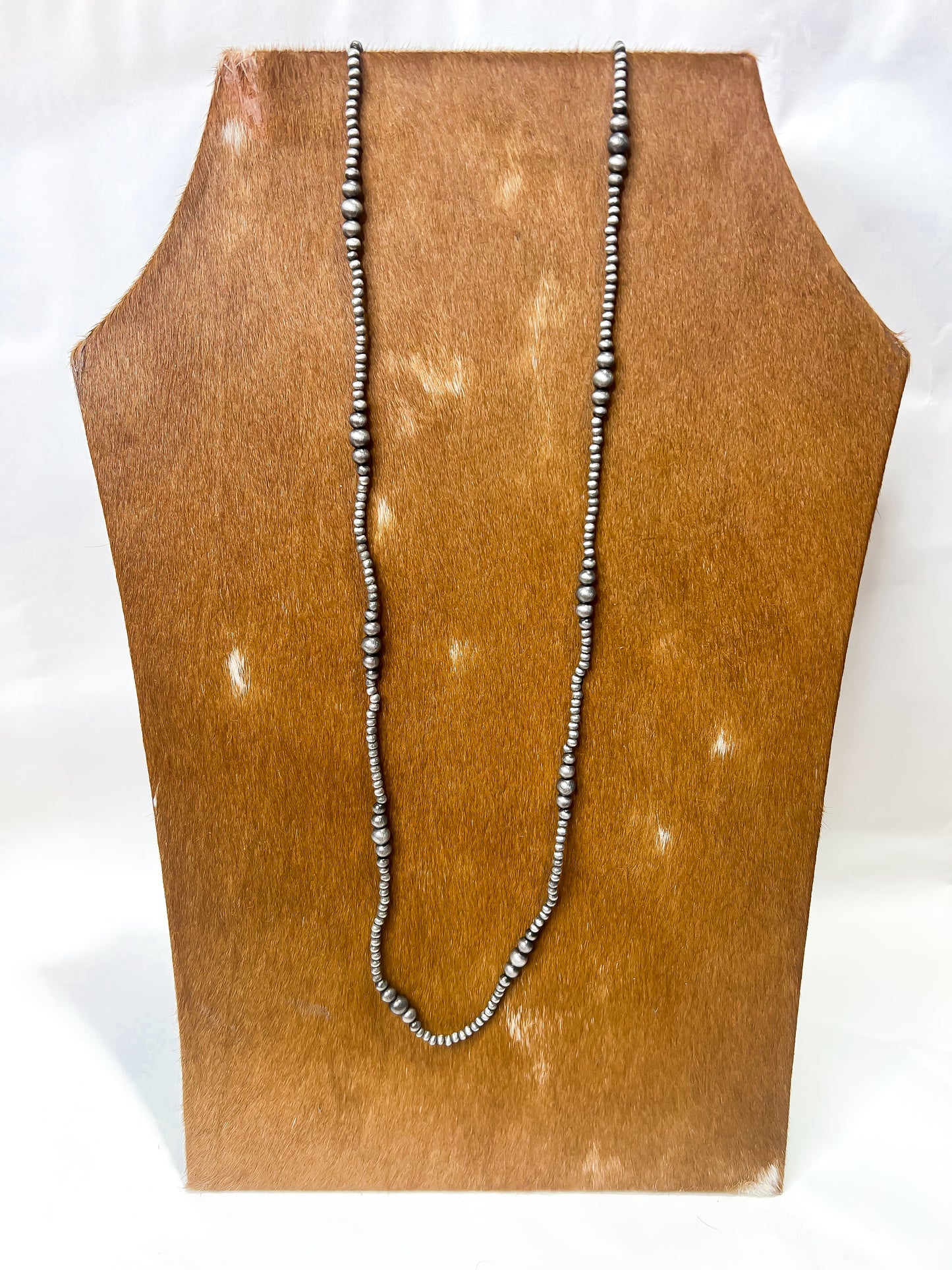 Titanium Pearl Long Necklace