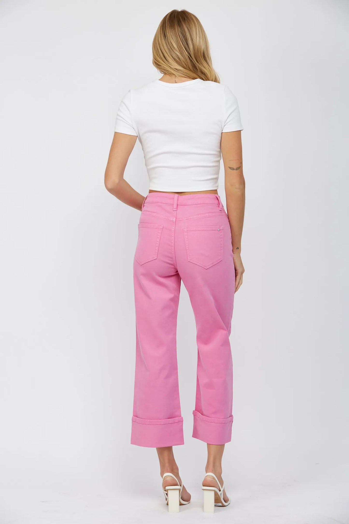 Brilliant Rose High Rise Wide Leg Jeans