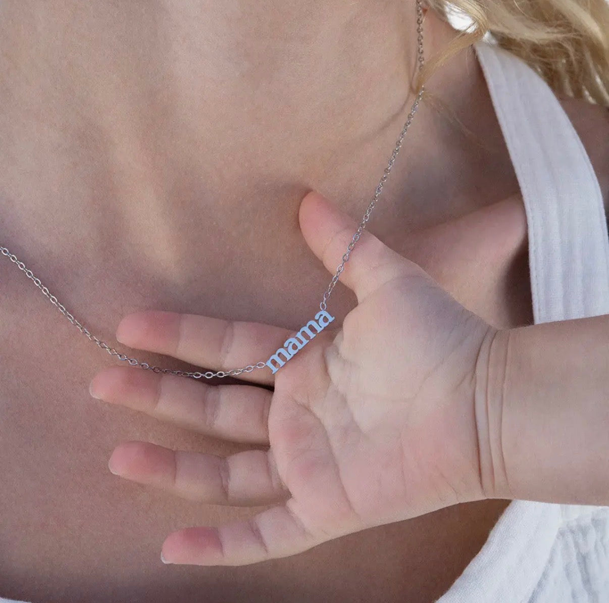Silver Mama Necklace