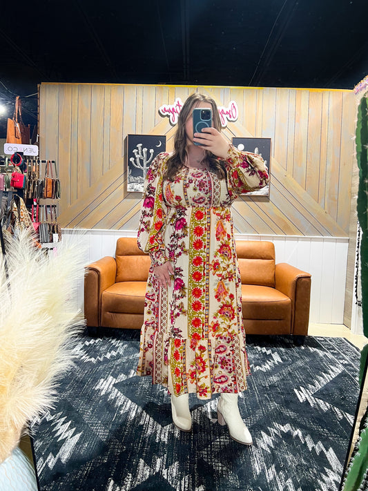 Garden Party Smocked Maxi Dress