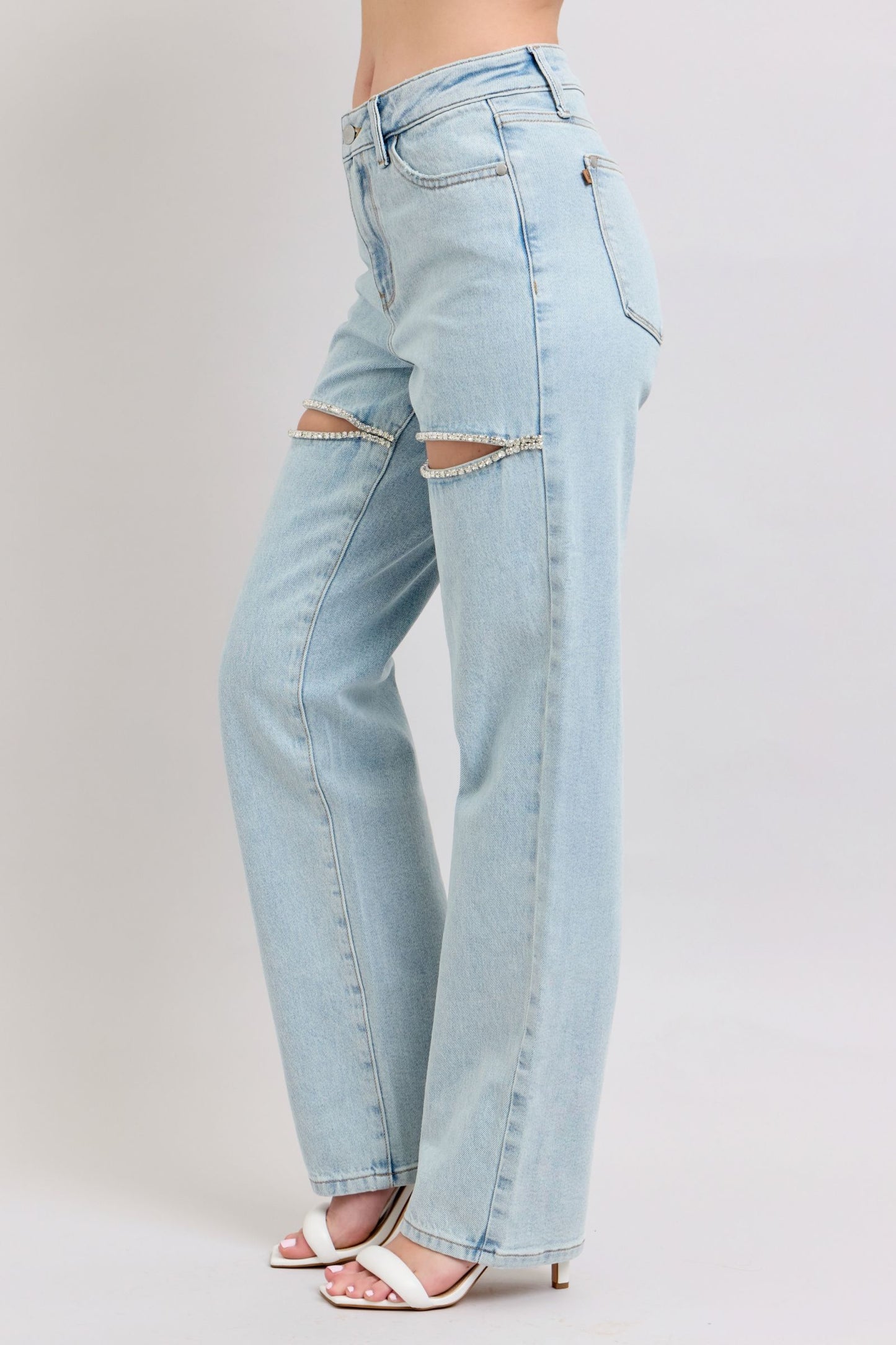 Judy Blue Taylor Rhinestone Cutout Jeans (JB 88954)