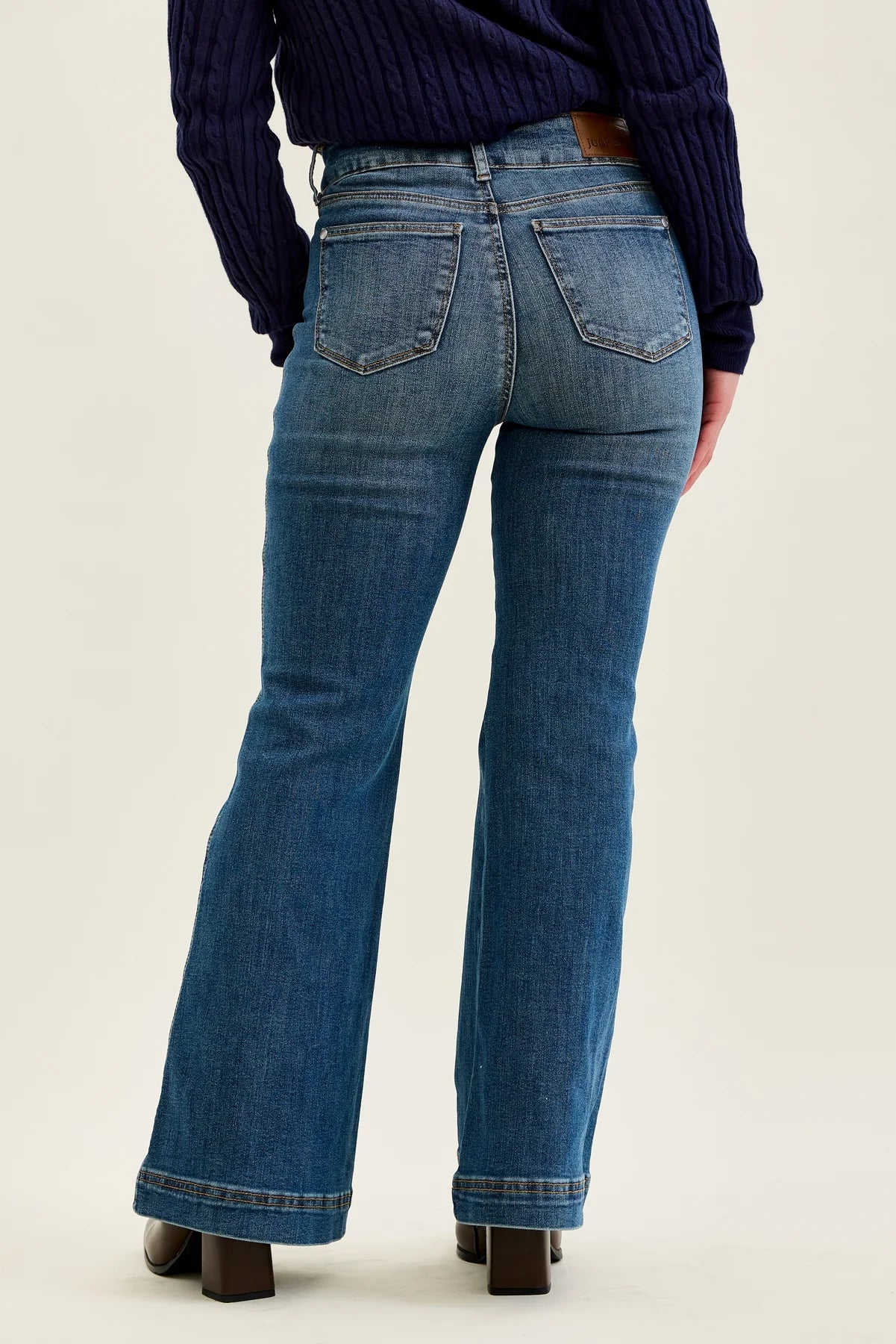 Judy Blue Penny Petite High Rise Flare Jeans (JB 881018)