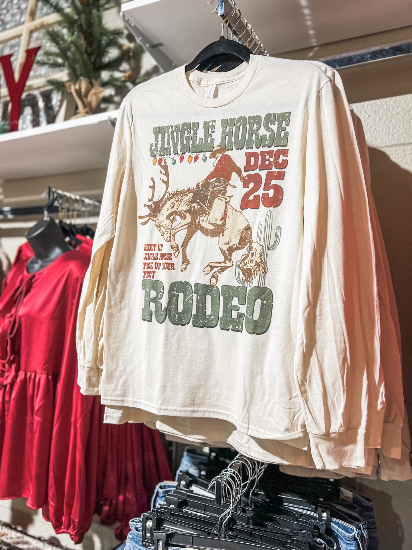 Jingle Horse Rodeo Long Sleeve Tee