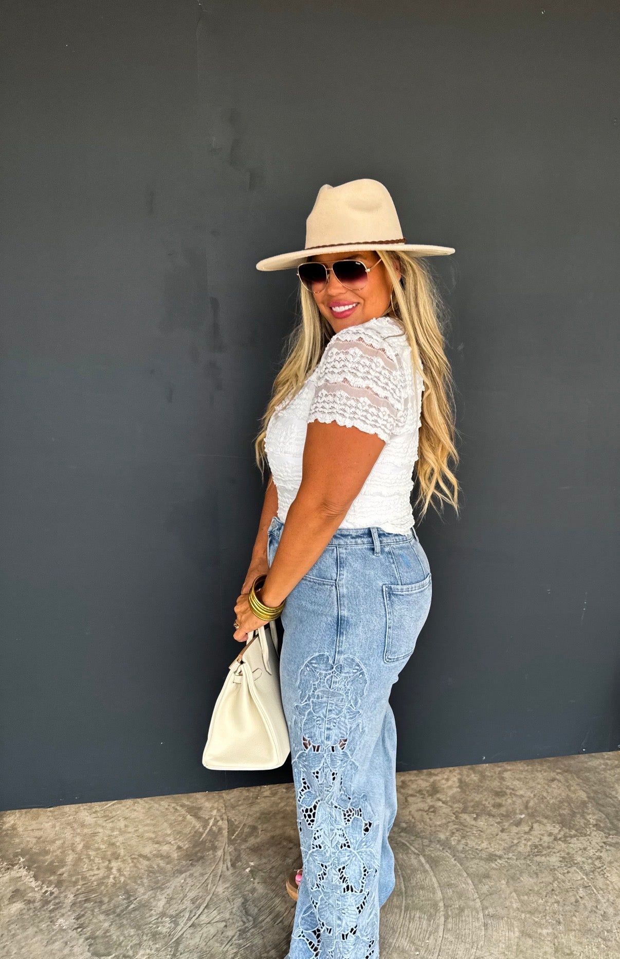 Blakeley Floral Charm Wide Leg Jeans