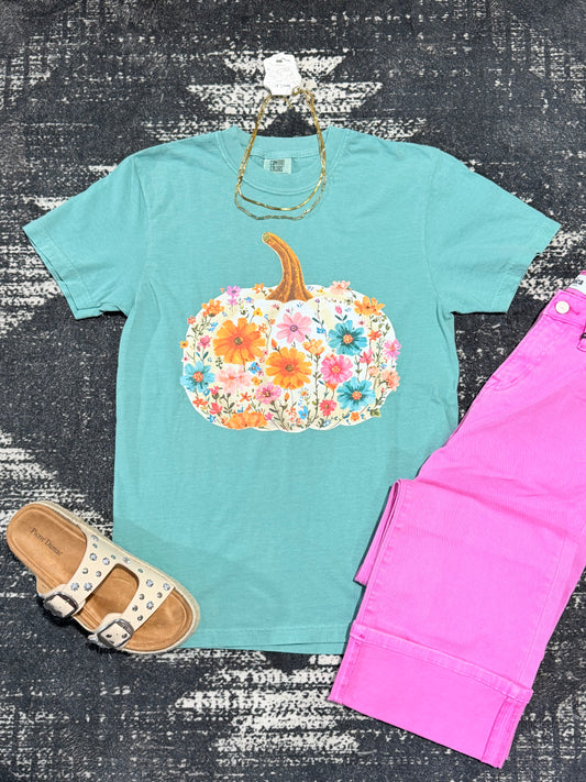 Fall Bloom Pumpkin Comfort Colors Tee