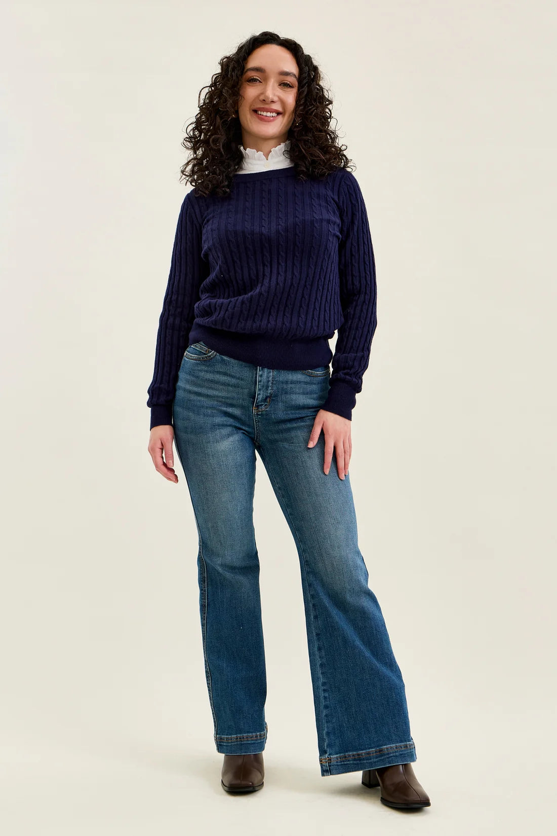 Judy Blue Penny Petite High Rise Flare Jeans (JB 881018)