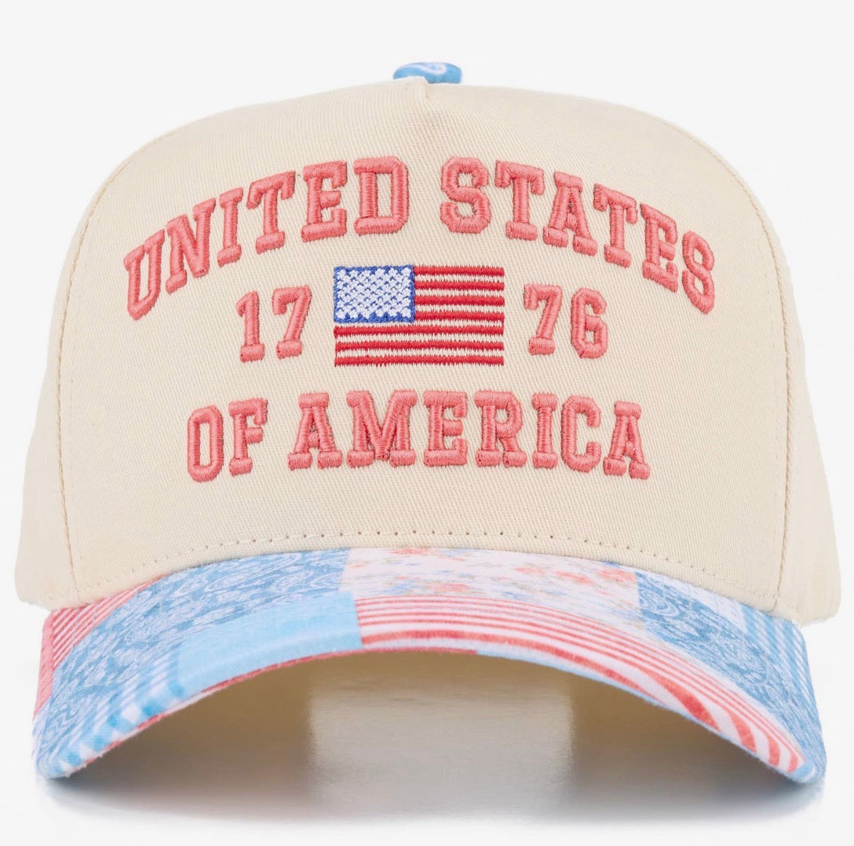 USA 1776 Paisley Embroidered Trucker Hat