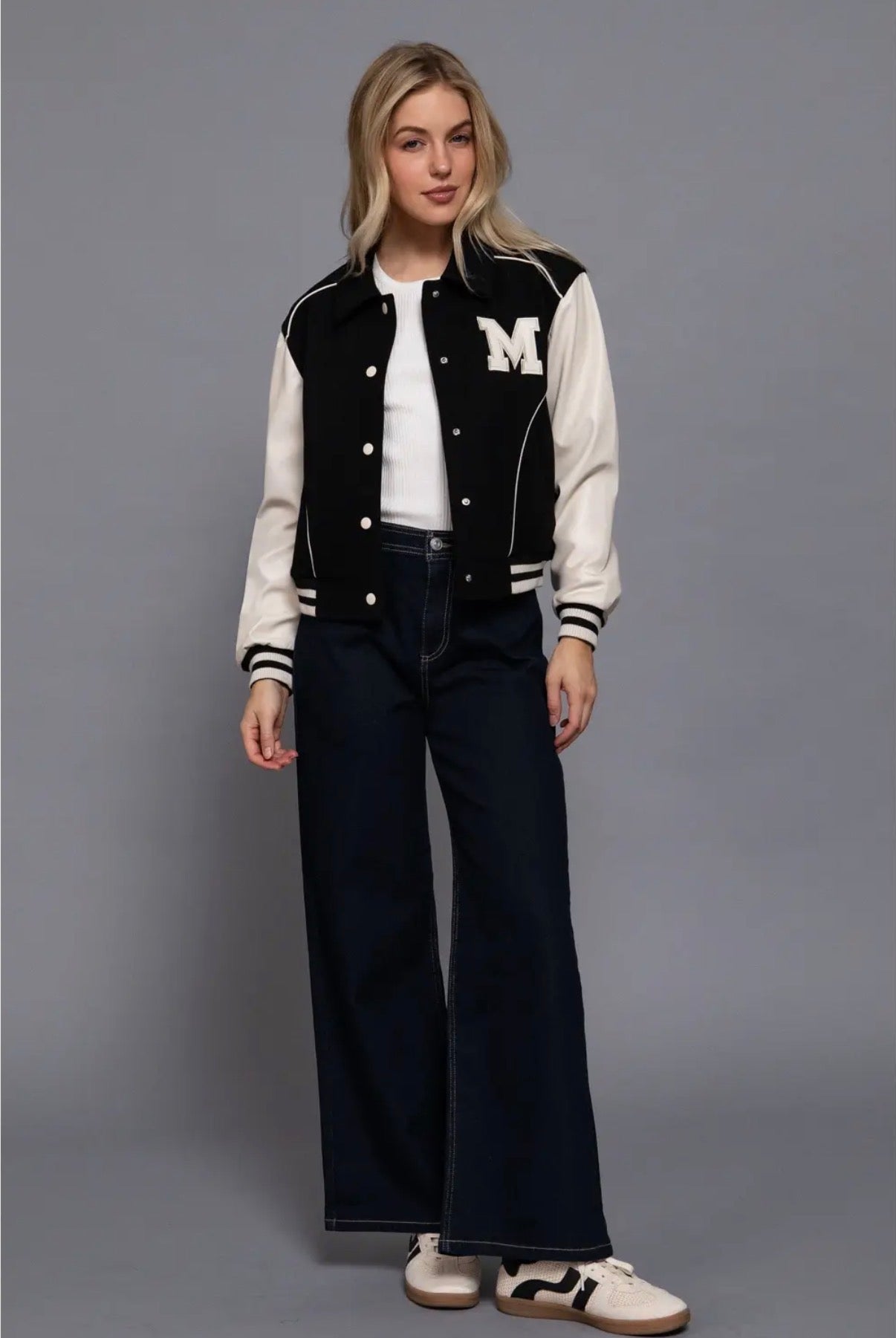 Black Varsity Letter Jacket