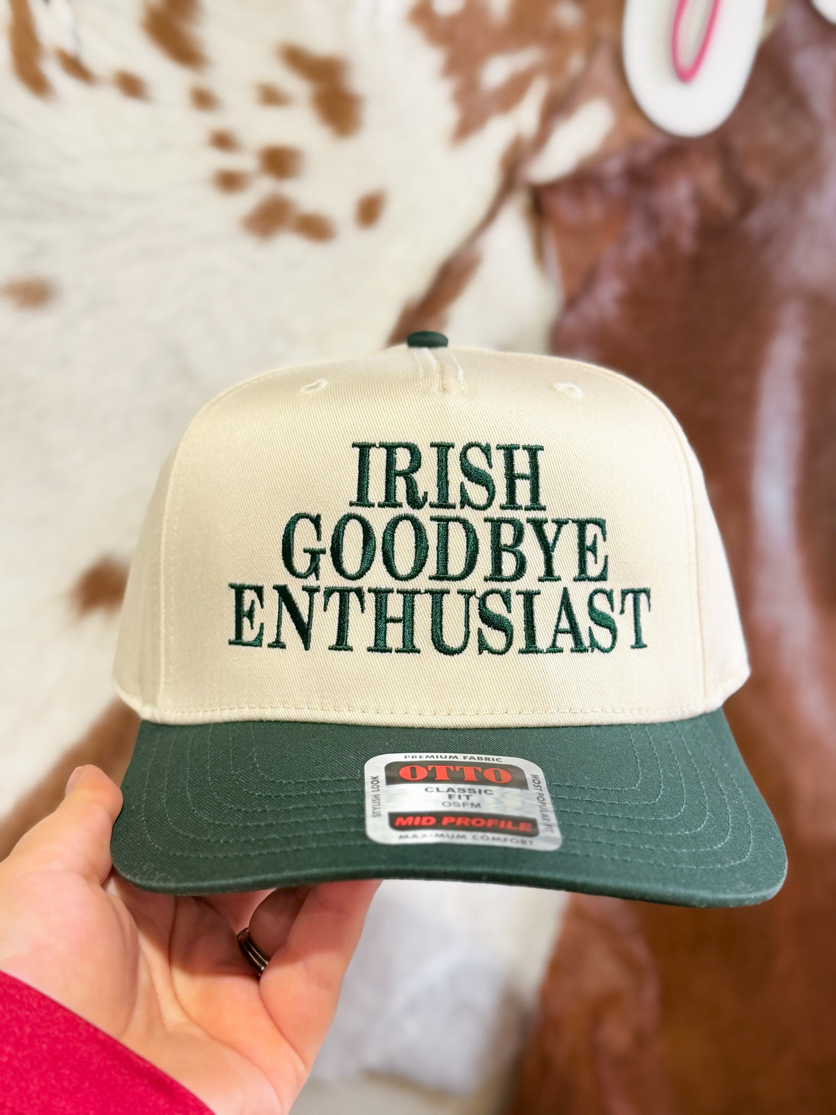 Irish Goodbye Embroidered Trucker Hat