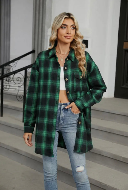 Emerald Plaid Shacket