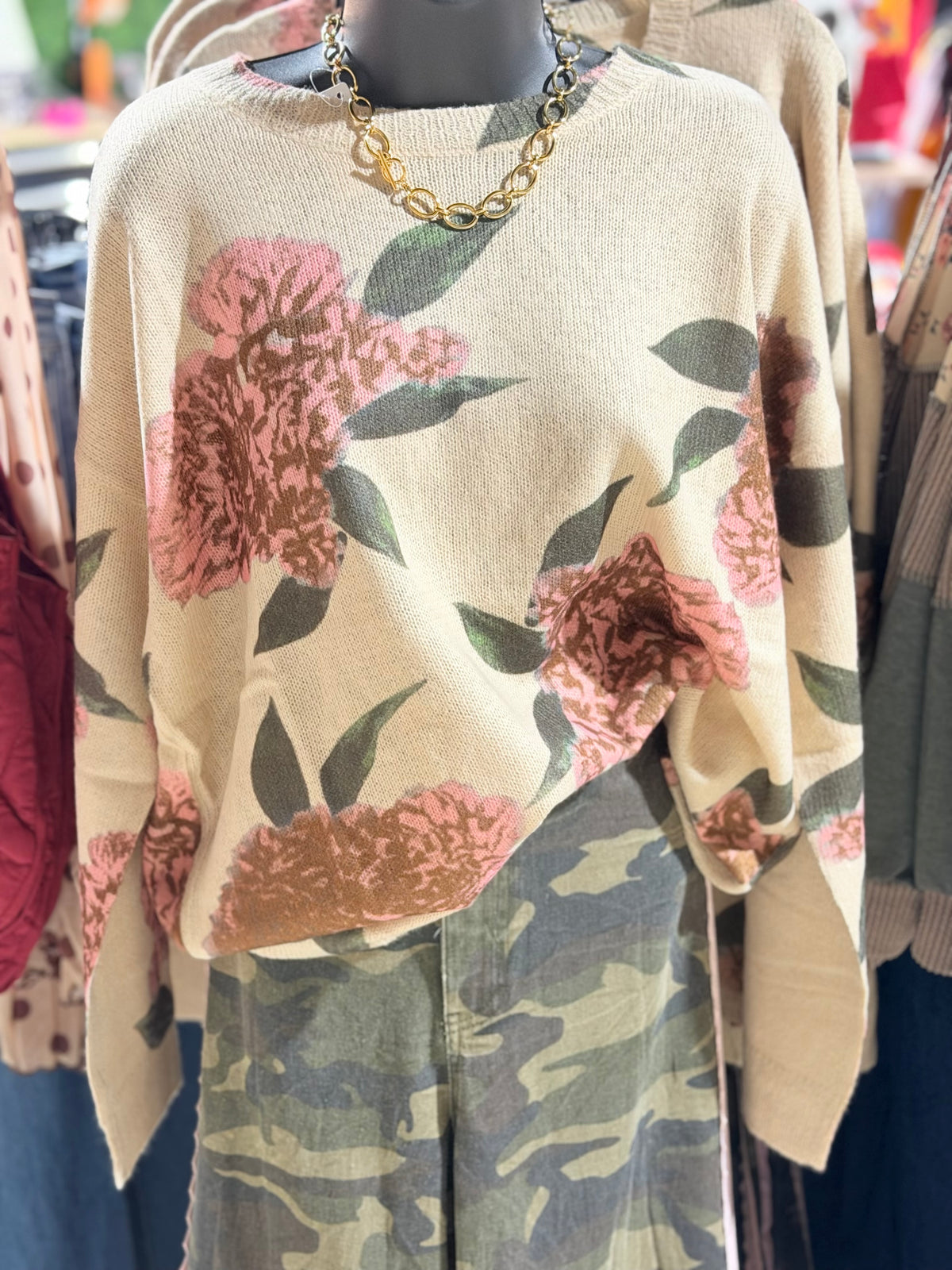 Floral Dreams Oversized Sweater