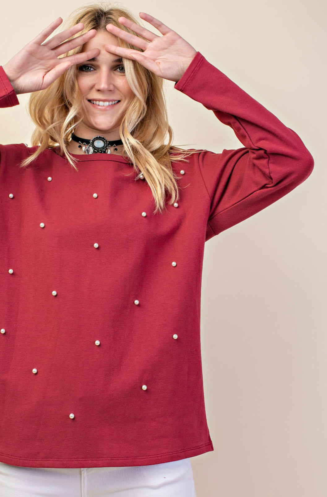 Burgundy Pearl Sweatshirt