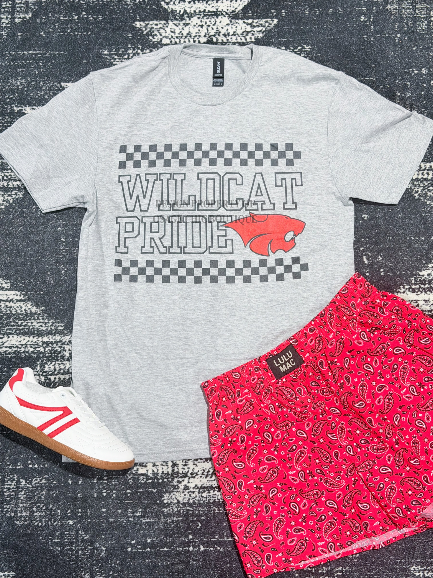 Grey Wildcat Pride Tee