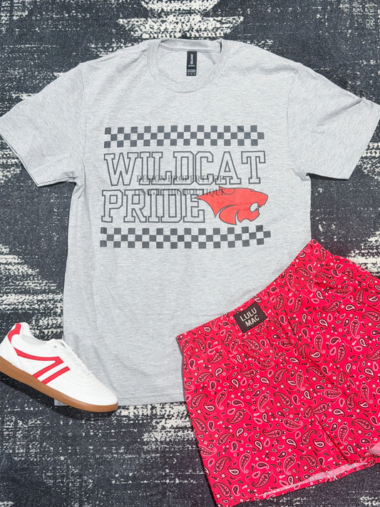 Grey Wildcat Pride Tee
