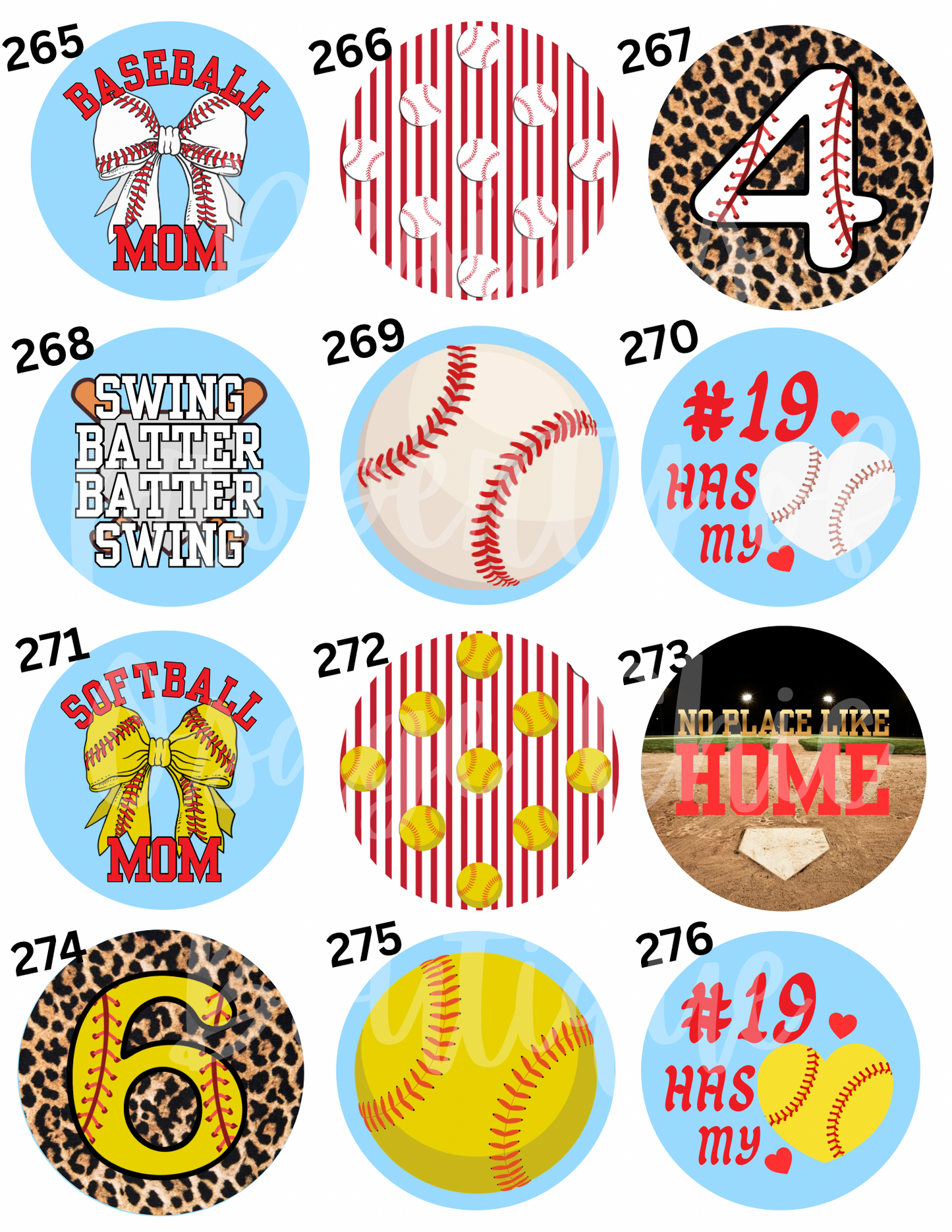 Custom 2.25” Baseball & Softball Button Pins