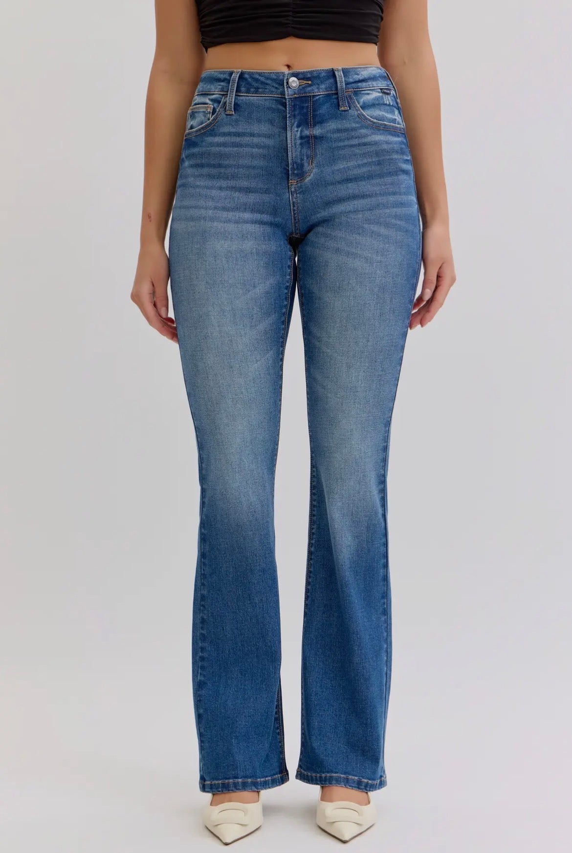 Vanessa Mid Rise Bootcut Jeans