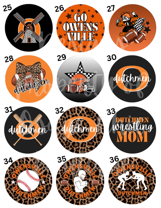 Owensville Dutchmen Button Pins