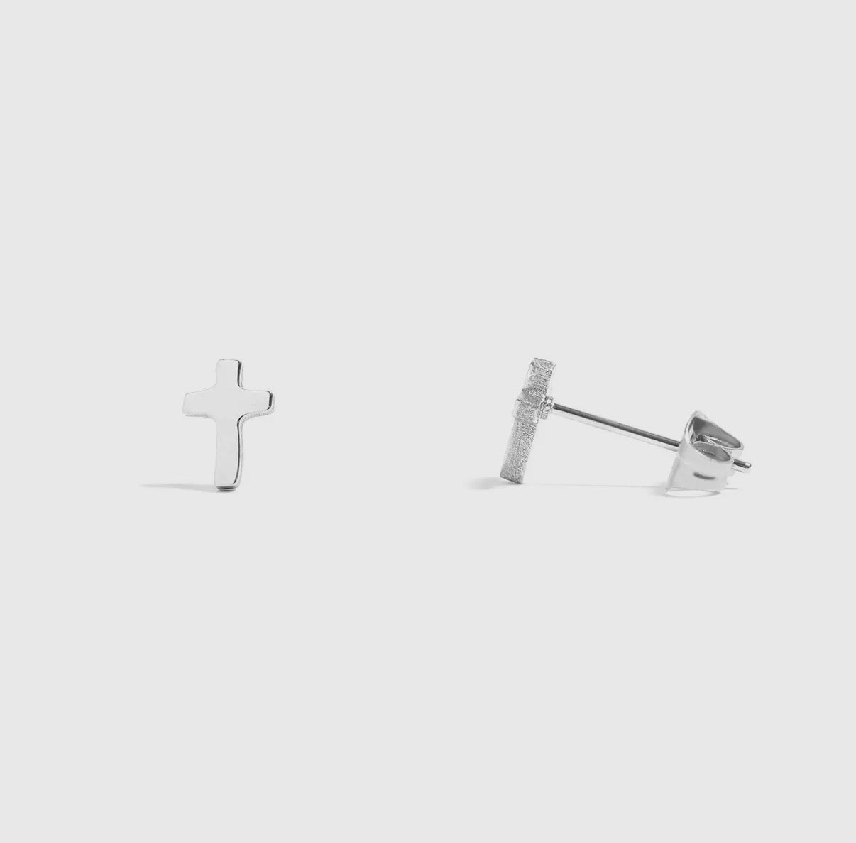 Simple Cross Stud Earrings