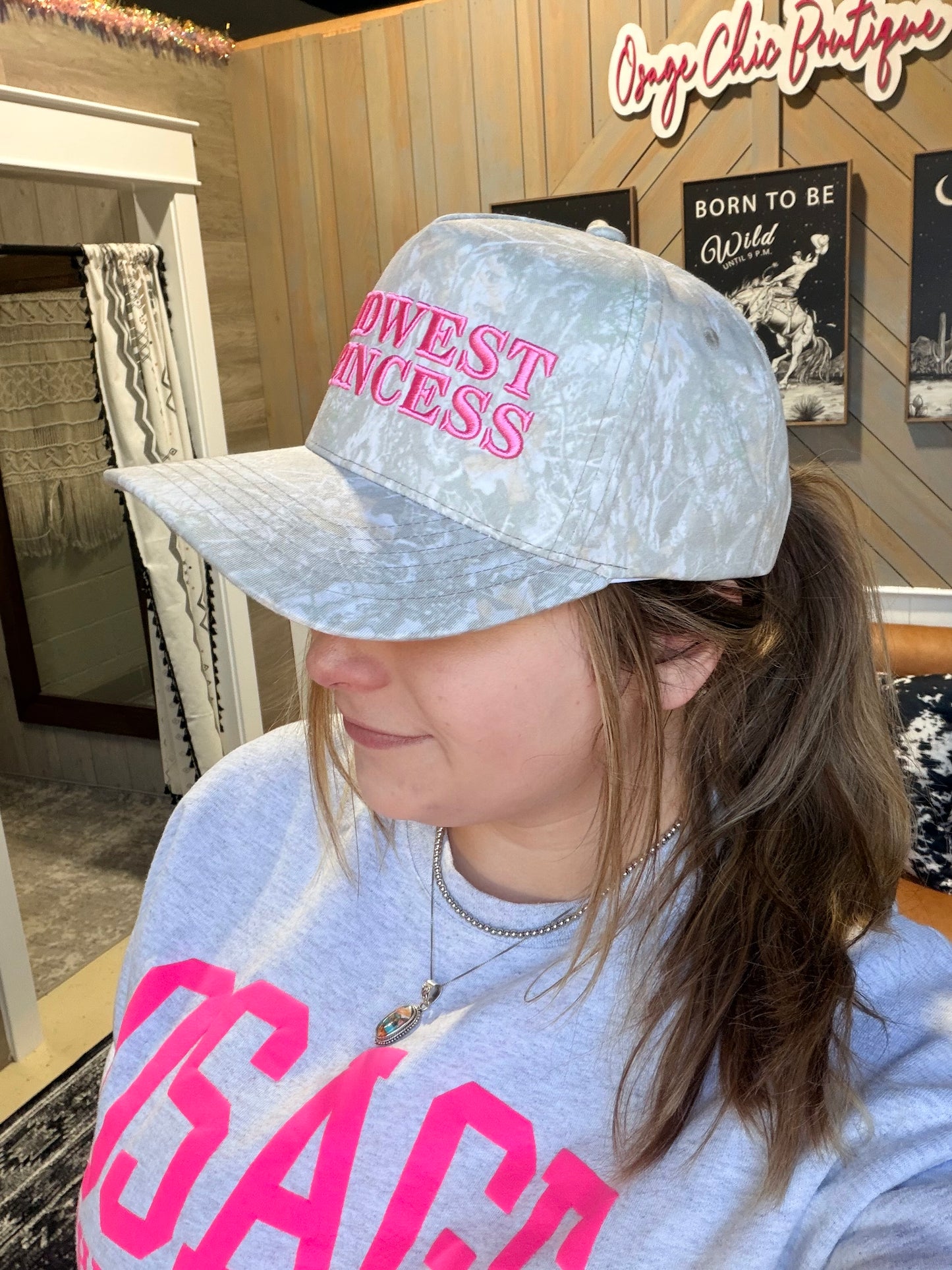 Midwest Princess Camo Embroidered Trucker Hat