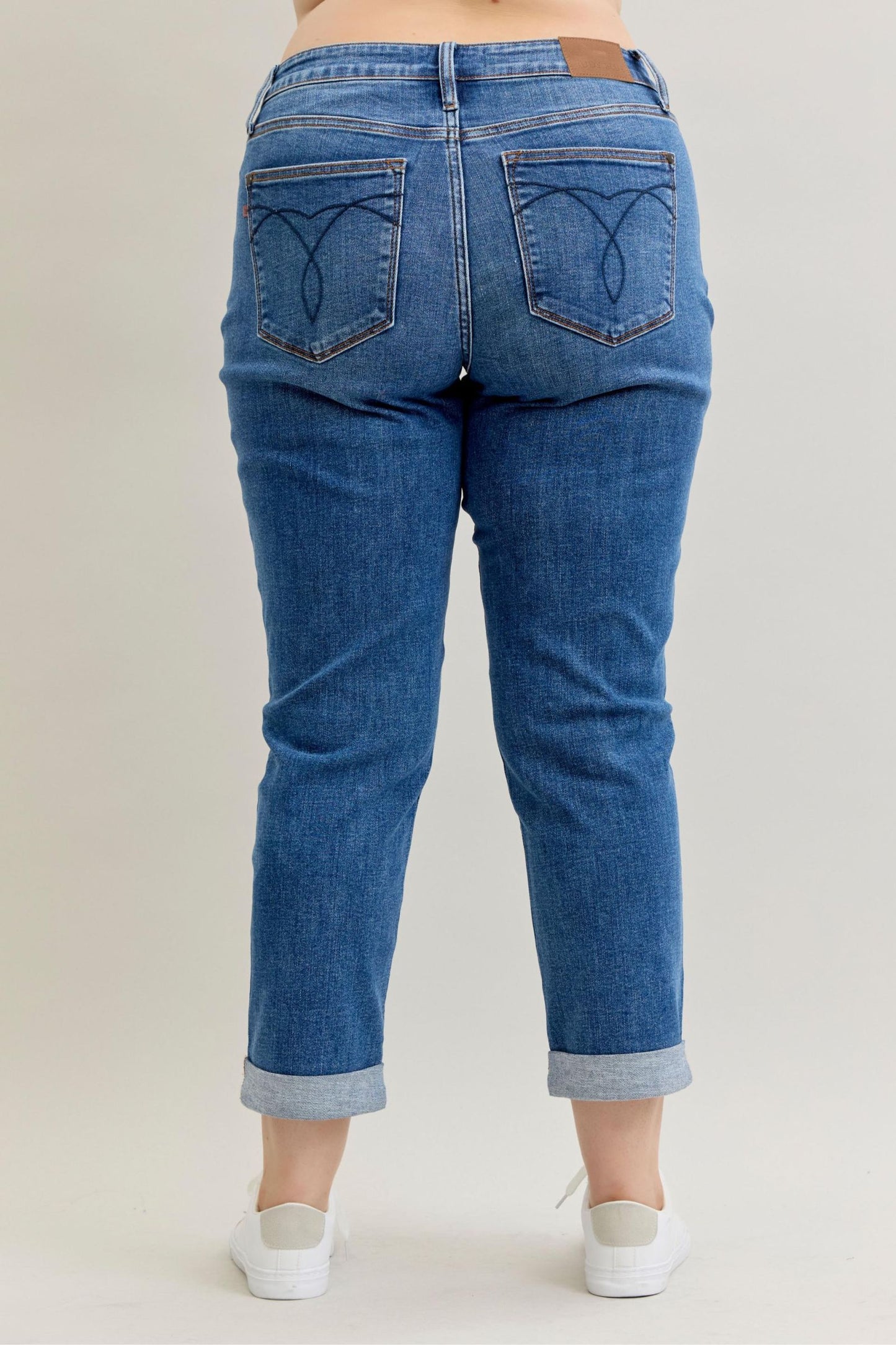 Judy Blue Heather Mid-Rise Boyfriend Fit Jeans (JB 82685)