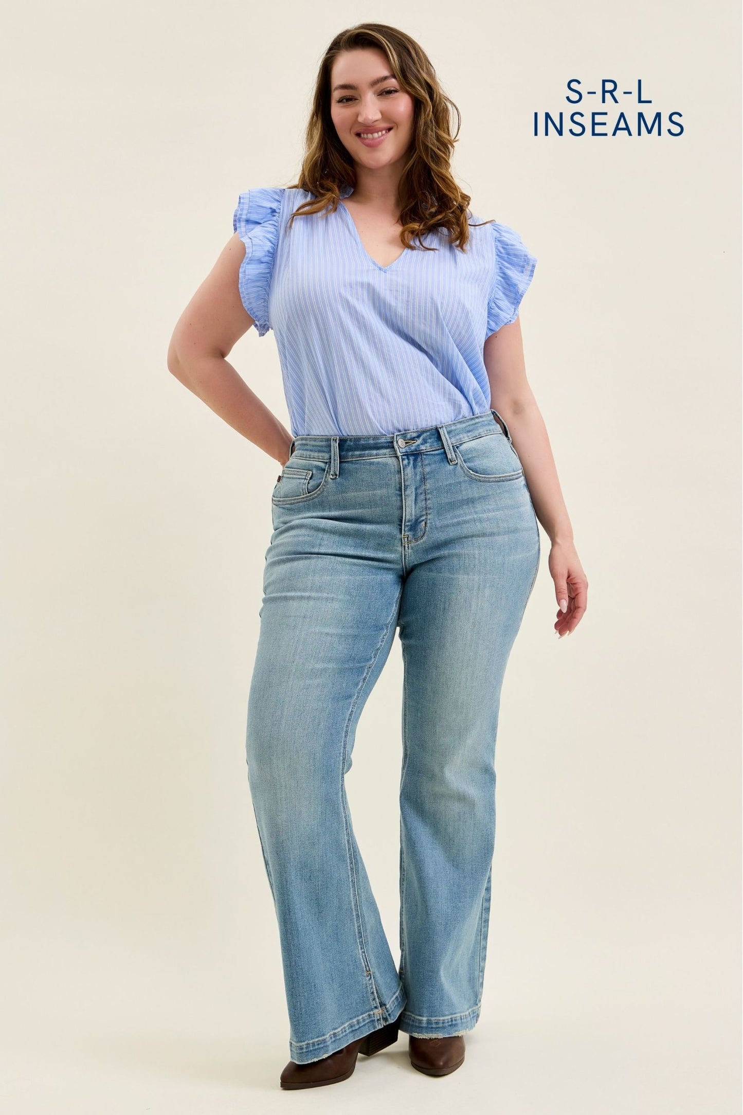 Judy Blue Allie Multi-Inseam Mid Rise Flare Jeans (JB 82718)
