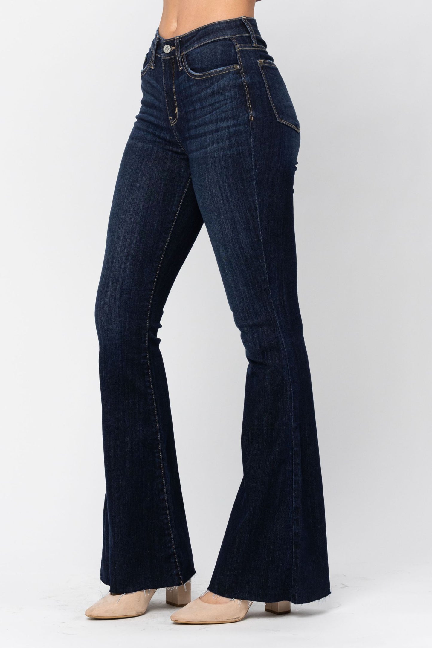 Judy Blue Giselle High Rise Dark Wash Tall Flare Jeans (JB 82343)
