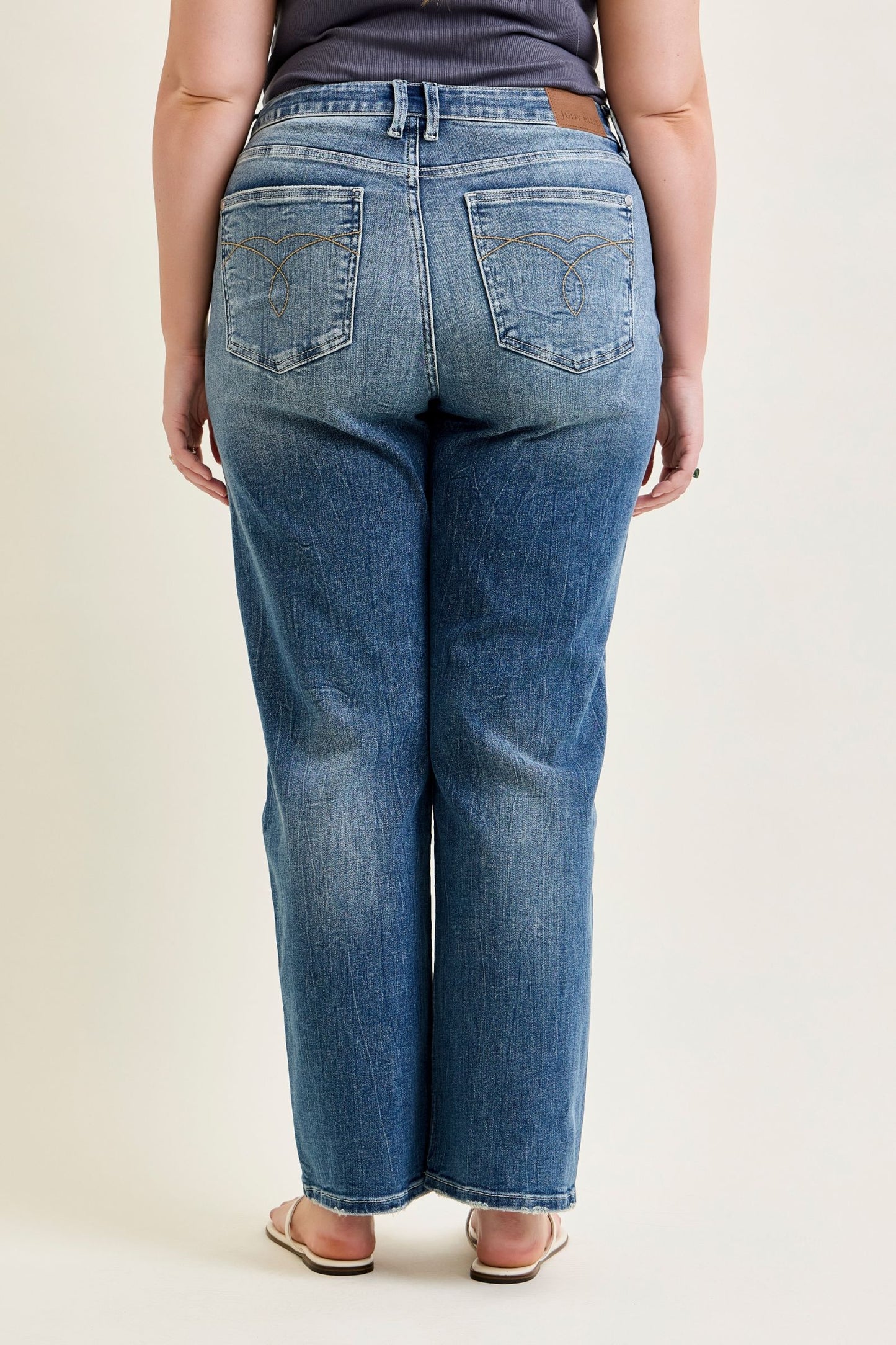Judy Blue Stacey Mid Rise Straight Leg Jeans (JB 82719)