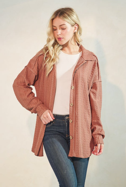 Sienna Jacquard Lightweight Shacket
