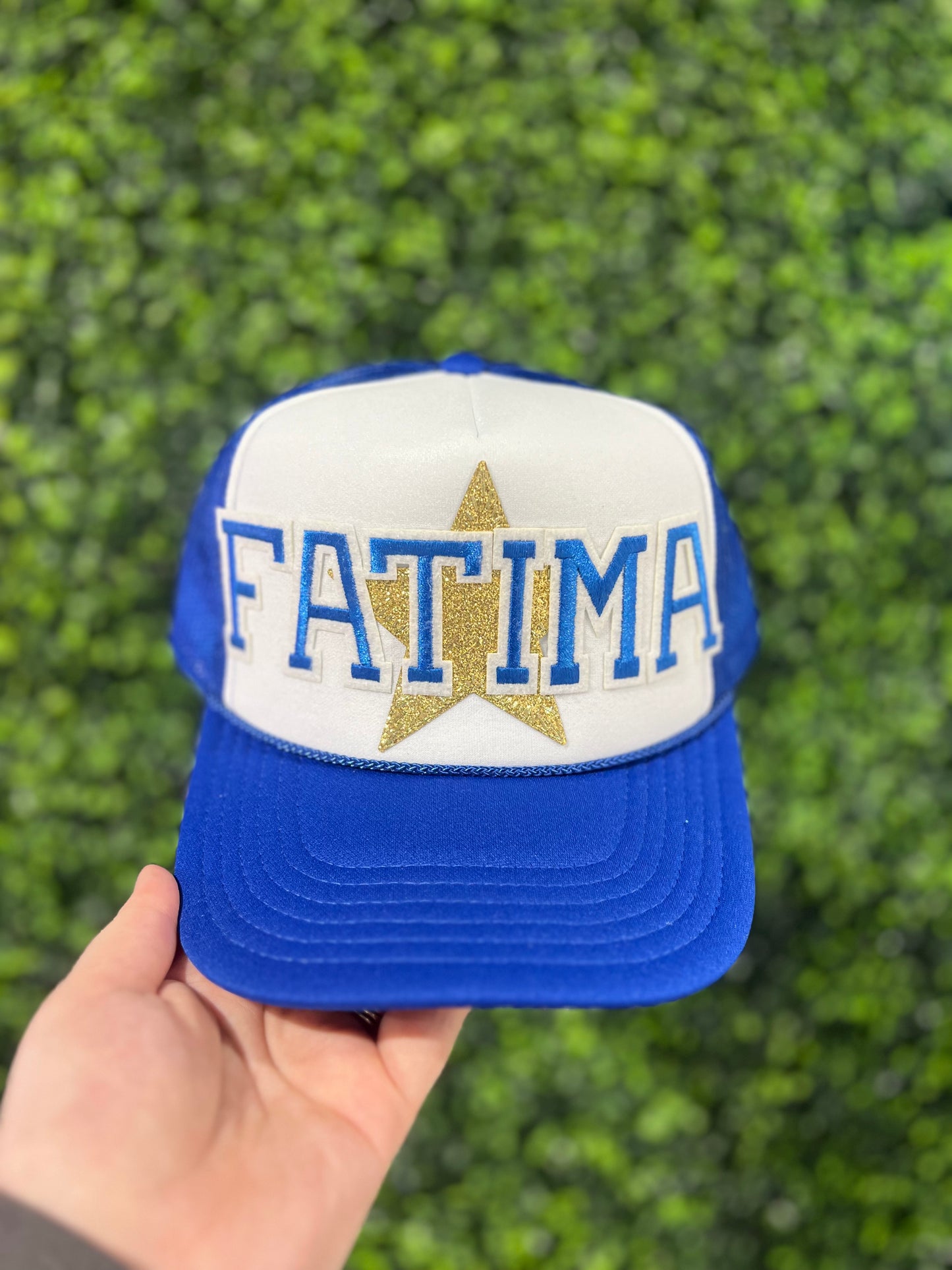 Blue Fatima Star Trucker Hat