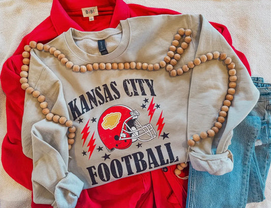 Sand KC Bolt Crewneck Sweatshirt
