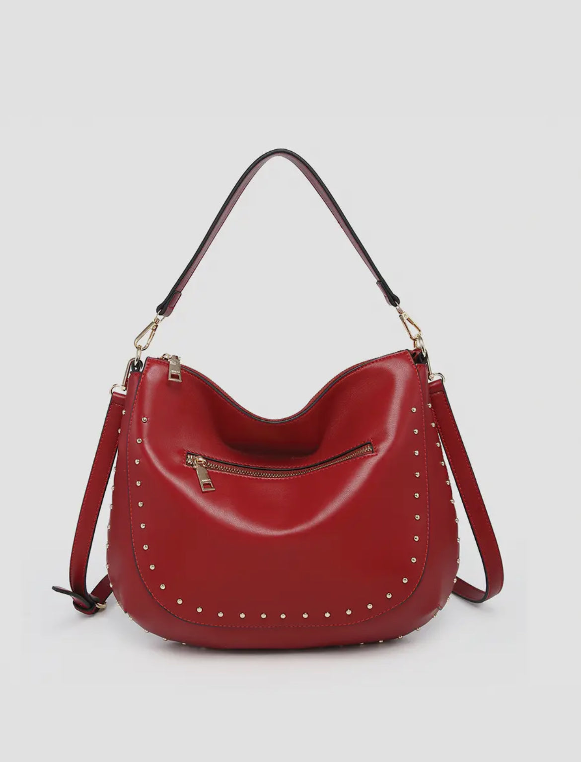 Aurelia Studded Hobo w/ Crossbody Strap
