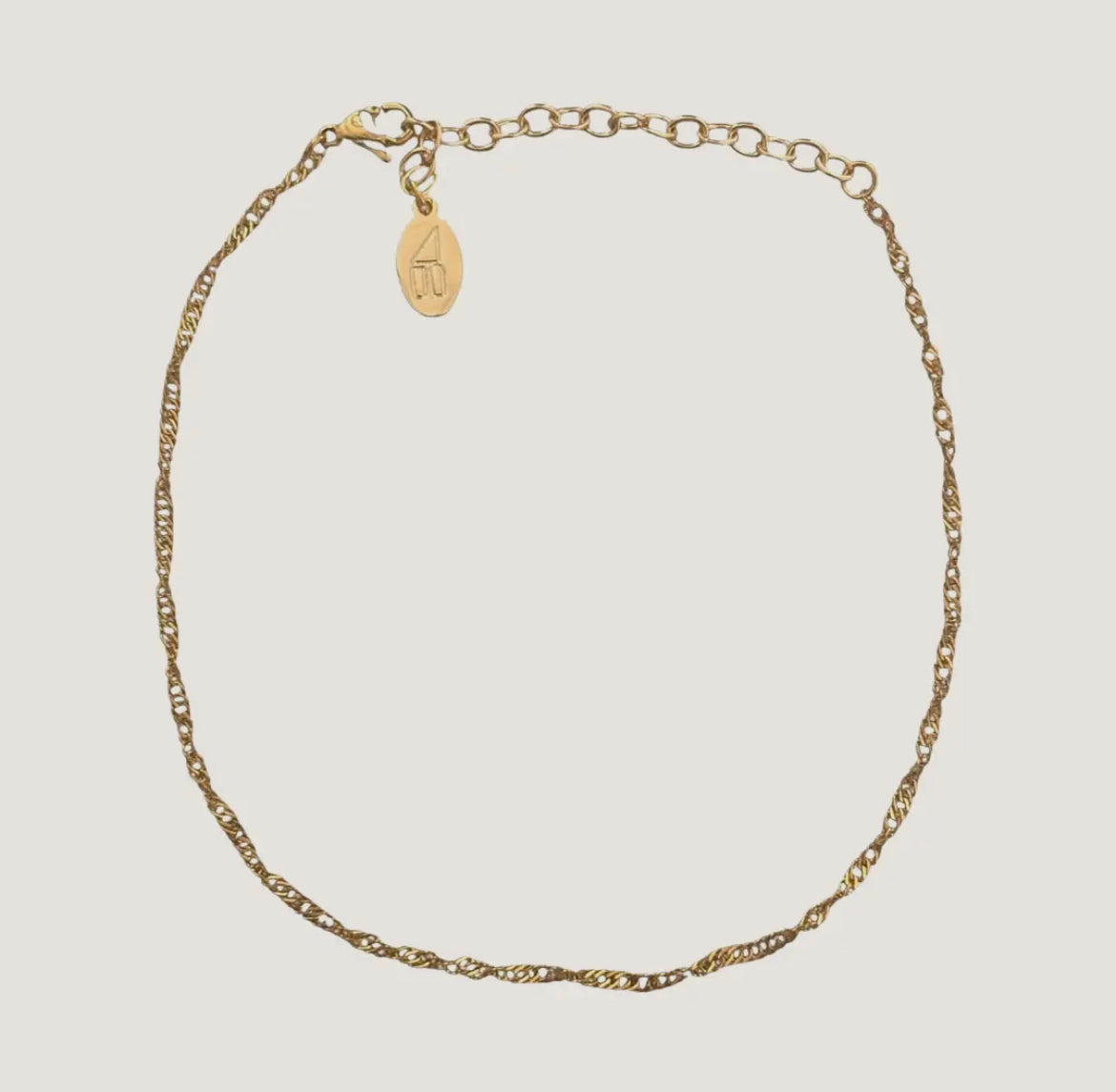 Gold Fallon Waterproof Anklet