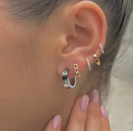 Silver Corinne Hoops