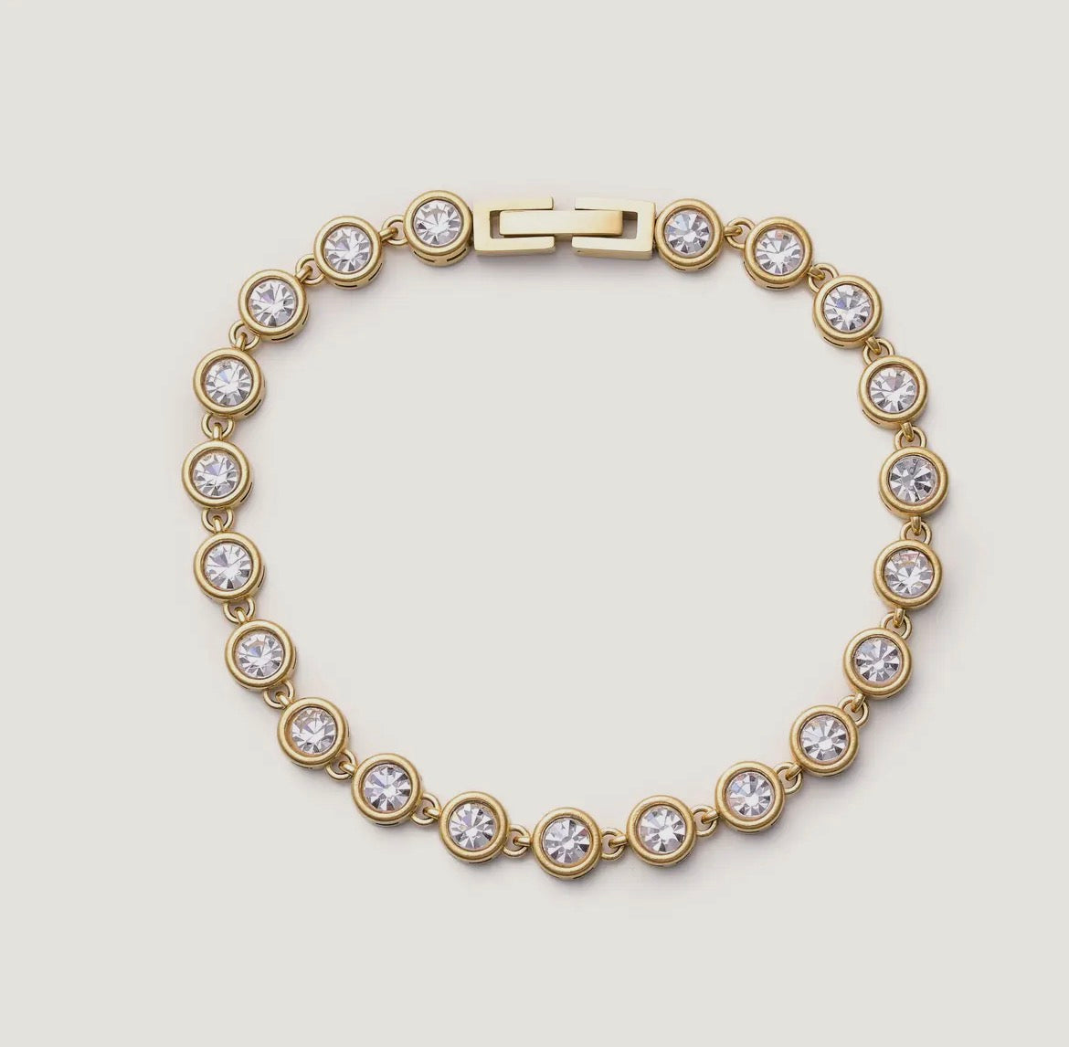 Gold Evie Circle Crystal Bracelet