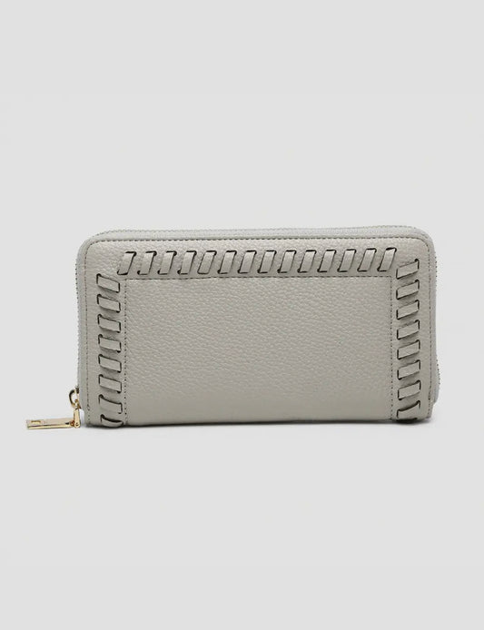 Nora Vegan Whipstitch Zip Wallet