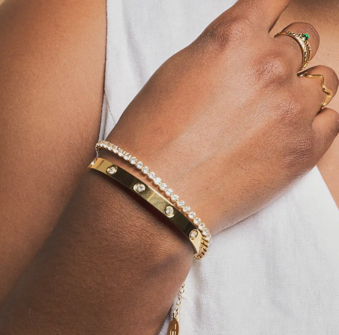 Gold Corinne Bangle