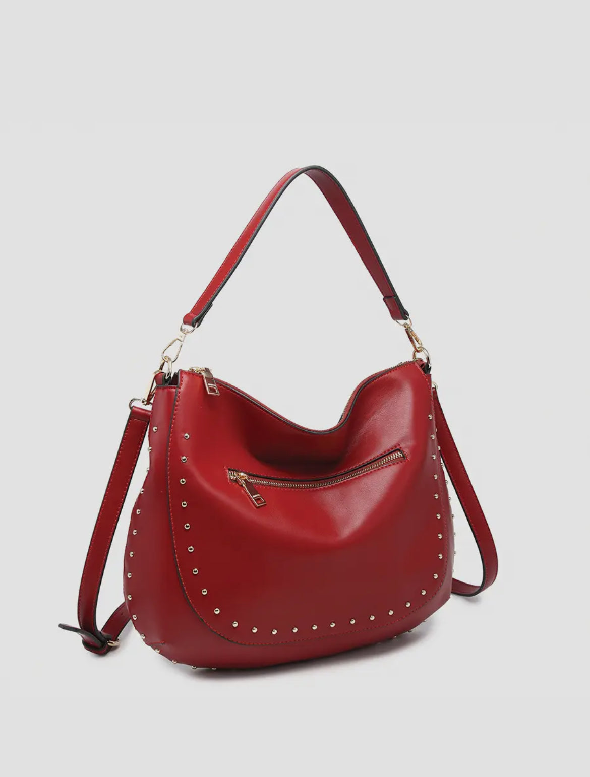 Aurelia Studded Hobo w/ Crossbody Strap