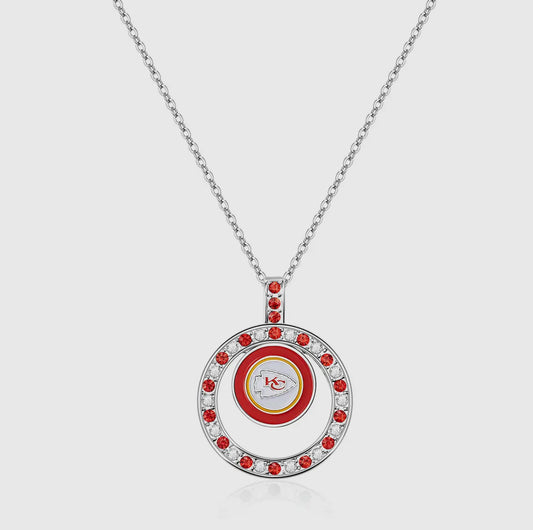 Chiefs Rhinestone Pendant Necklace