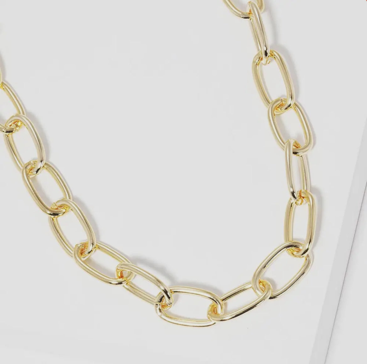 Gold Large Link Necklace