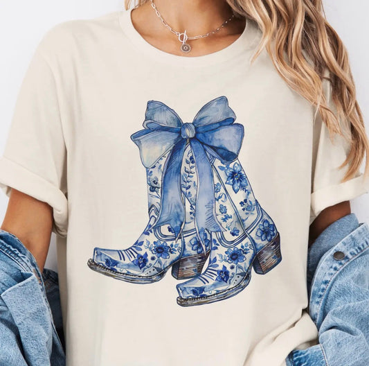 Coquette Boots & Bows Tee