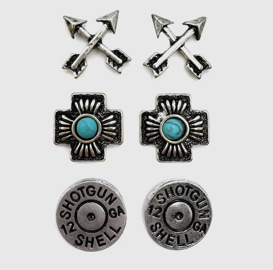 Follow Your Arrow Stud Earrings Set