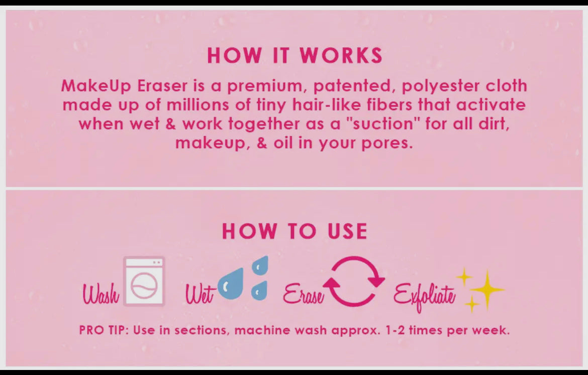 Makeup Eraser Original Pink 7-Day Set