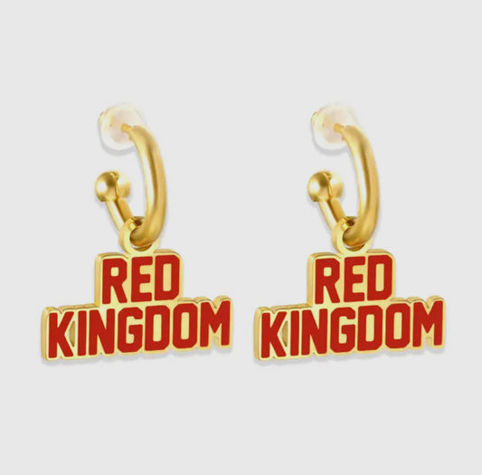 Kansas City Red Kingdom Huggie Earrings