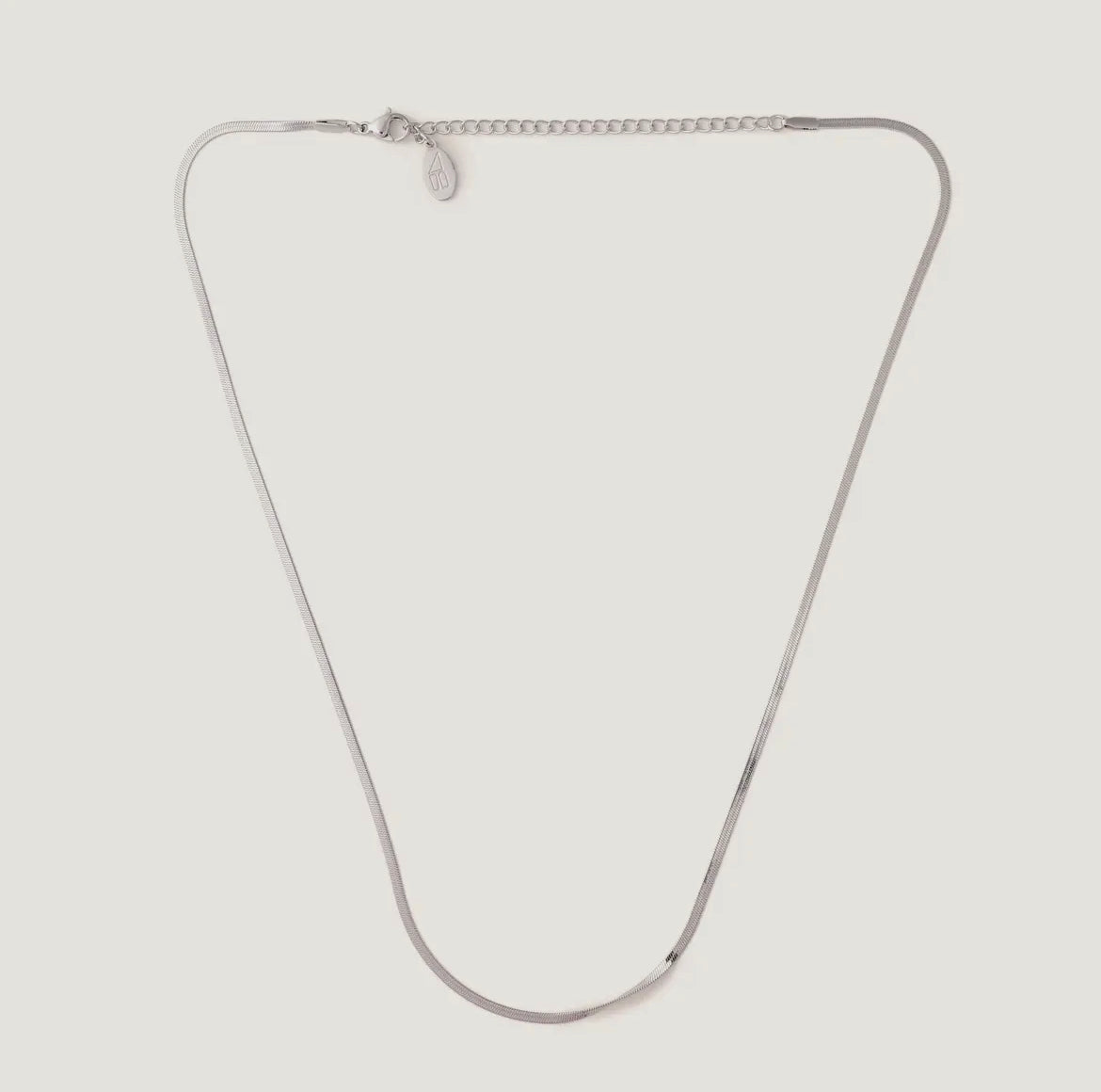 Silver Micro Herringbone Necklace