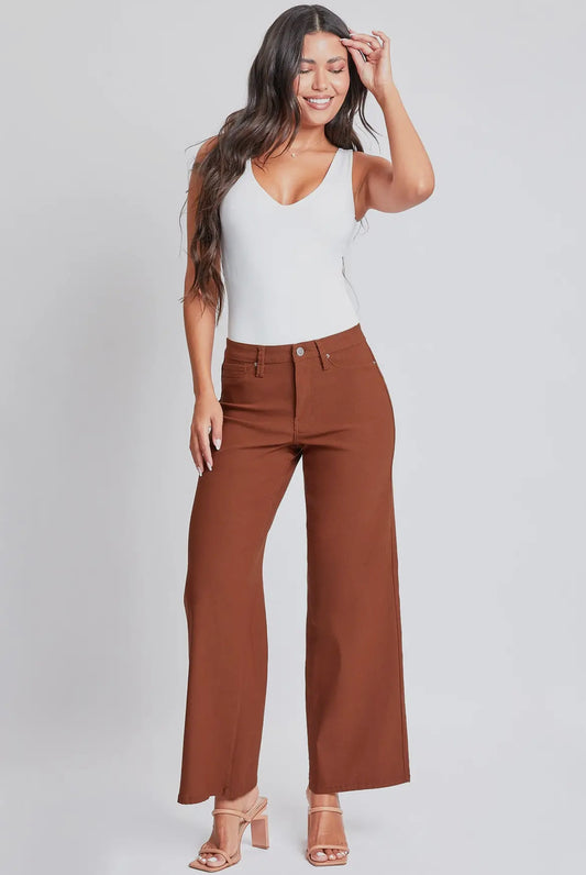 YMI Copper Hyperstretch High Rise Wide Leg Jeans